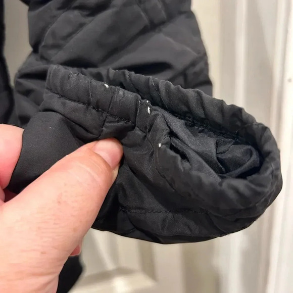 Eddie Bauer Black Goose Down‎ Quilted Jacket Coat women’s size Small - Picture 7 of 8